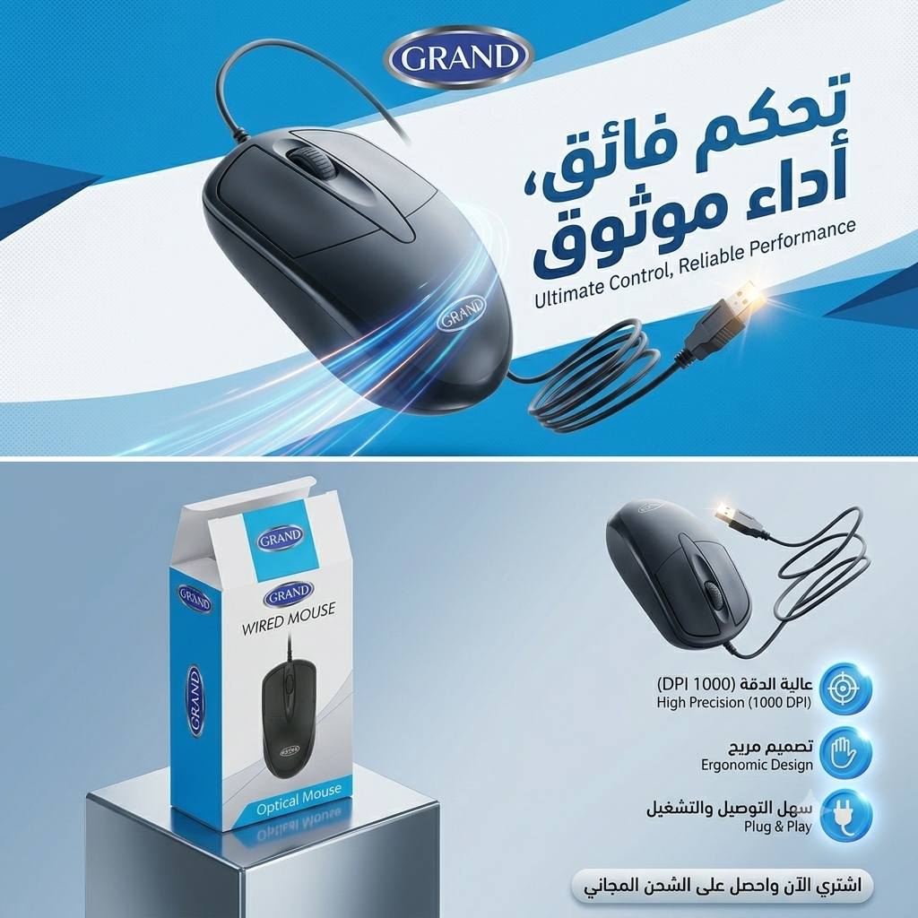 ماوس كمبيوتر احترافي عالي الدقة